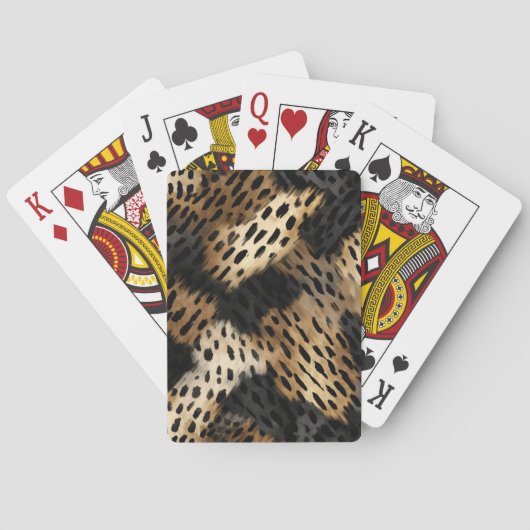 Schwarzer Leopard Tier abstrakt Spielkarten (Rückseite)