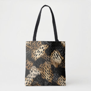 Schwarzer Leopard Tier abstrakt Tasche