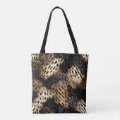 Schwarzer Leopard Tier abstrakt Tasche (Rückseite)