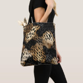 Schwarzer Leopard Tier abstrakt Tasche (Von Nahem)