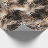 Schwarzer Leopard Tier Geburtstag Geschenkpapier (Ecke)