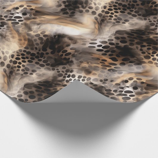 Schwarzer Leopard Tier Geburtstag Geschenkpapier (Ecke)