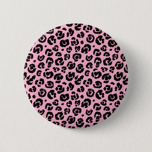 Schwarzer Leoparden Button (Vorderseite)