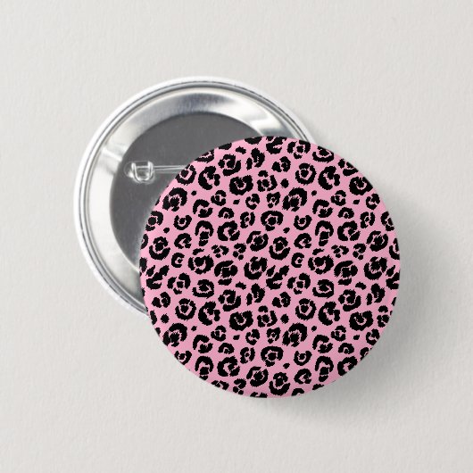 Schwarzer Leoparden Button (Vorne & Hinten)