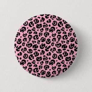 Schwarzer Leoparden Button