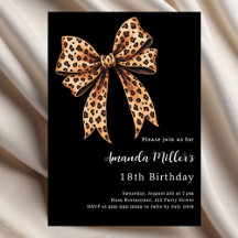 Schwarzer Leopardenbogen, braun Geburtstag