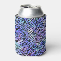 Schwarzer Leopardendruck auf blauem Aquarell Hinte