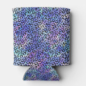 Schwarzer Leopardendruck auf blauem Aquarell Hinte Dosenkühler (Rückseite)