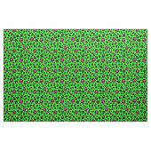 Schwarzer Leopardenschädel, rosa grüner Punk Stoff (Fat Quarter (45,7 x 55,9 cm))