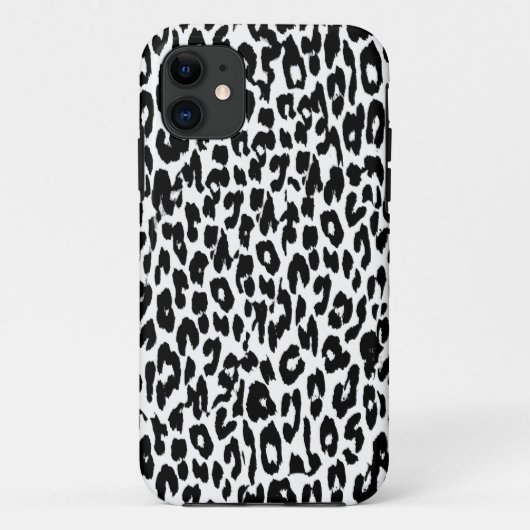 Schwarzer Leopardruckfarbstoff Case-Mate iPhone Hülle (Rückseite)