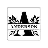 Schwarzer Letter A Folienstapel Gummistempel (Prägung)