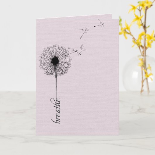 Schwarzer Leuchter atmen Inspiration Karte (Gelbe Blume)