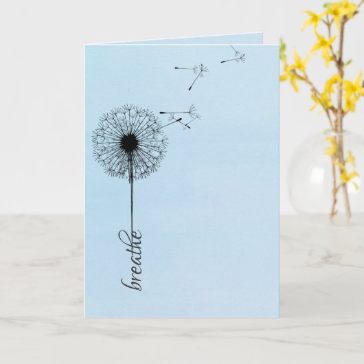 Schwarzer Leuchter atmen Inspiration Karte (Gelbe Blume)