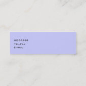 Schwarzer Leuchter-MiniVisitenkarte Mini Visitenkarte (Rückseite)