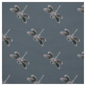 Schwarzer Libelle Stoff (Muster)