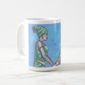 Schwarzer Liebe Kaffeetasse (Vorderseite Links)