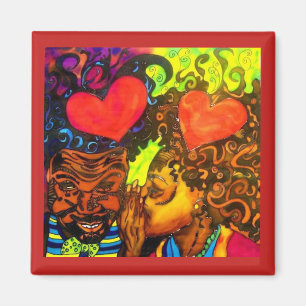 Schwarzer Liebe-Plakat-Magnet Magnet