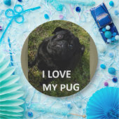 schwarzer Liebe w des Mops pic Pappteller (Party)
