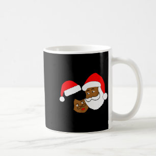 Schwarzer liebender Weihnachtsmann und Mrs. Claus Kaffeetasse
