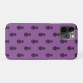 Schwarzer Lila Ananas Tropischer Fruchtsommer Case-Mate iPhone Hülle (Rückseite (Horizontal))