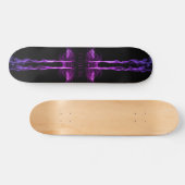 Schwarzer Lila Drachenraucher mit Name oder Monogr Skateboard (Horizontal)