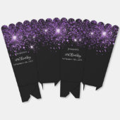 Schwarzer lila Glitzer Geburtsname Geschenkschachtel (Ungeklappt)