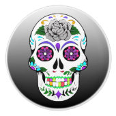 Schwarzer Lila Zucker Keramikknauf (Vorderseite)