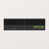 Schwarzer Limoner grüner u. grauer Fall-Umbau Visitenkarten (Außenseite Aufgefaltet)