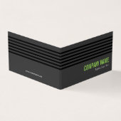 Schwarzer Limoner grüner u. grauer Fall-Umbau Visitenkarten (Vorderseite)