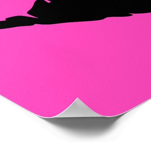 Schwarzer Lipstick mit Rosa Poster (Ecke)