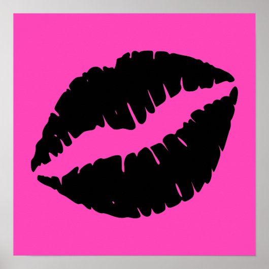 Schwarzer Lipstick mit Rosa Poster (Vorne)