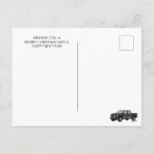 Schwarzer LKW Weihnachten Winterschnee Happy Urlau (Rückseite)