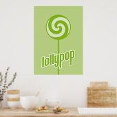 Schwarzer Lollypop Poster (Küche)