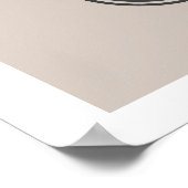 Schwarzer Lombard Wellenlinien Moderner Minimaler Poster (Ecke)