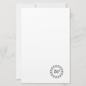 Schwarzer Lorbeerkranz monogrammiert Briefpapier (Vorderseite)