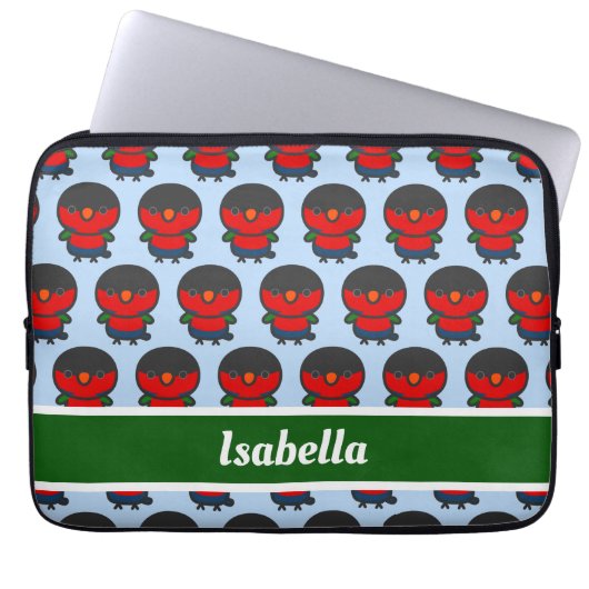Schwarzer Lory Laptopschutzhülle (Vorderseite)