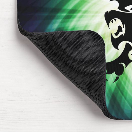 Schwarzer Löwe; Leo; cool Mousepad (Ecke)