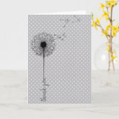 Schwarzer Löwenzahn dankeschön Karte (Gelbe Blume)