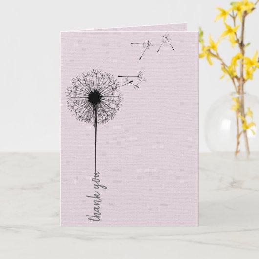 Schwarzer Lüster, danke Karte (Gelbe Blume)