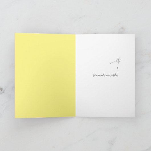 Schwarzer Lüster danke Karte (Innenseite)