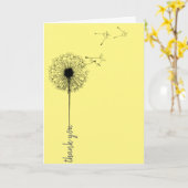 Schwarzer Lüster danke Karte (Gelbe Blume)