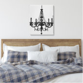 Schwarzer Lüster Leinwanddruck (Insitu (Schlafzimmer))