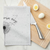 Schwarzer Lüster und Zitat zum Terrazzo-Design Geschirrtuch (Viertel Falte)