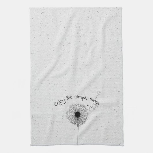 Schwarzer Lüster und Zitat zum Terrazzo-Design Geschirrtuch (Vertikal)