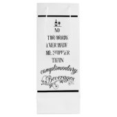 Schwarzer lustiger Cocktail Drink Geschenk Weinbeu Geschenktüte Für Weinflaschen (Rückseite)