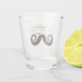 Schwarzer Lustiger Humor Ich Schnurrbart Schnapsglas (Rückseite)