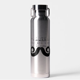 Schwarzer Lustiger Humor Ich Schnurrbart Trinkflasche