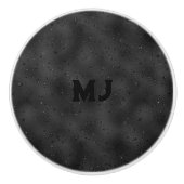 Schwarzer luxuriöser glänzender Hintergrund Keramikknauf (Vorderseite)