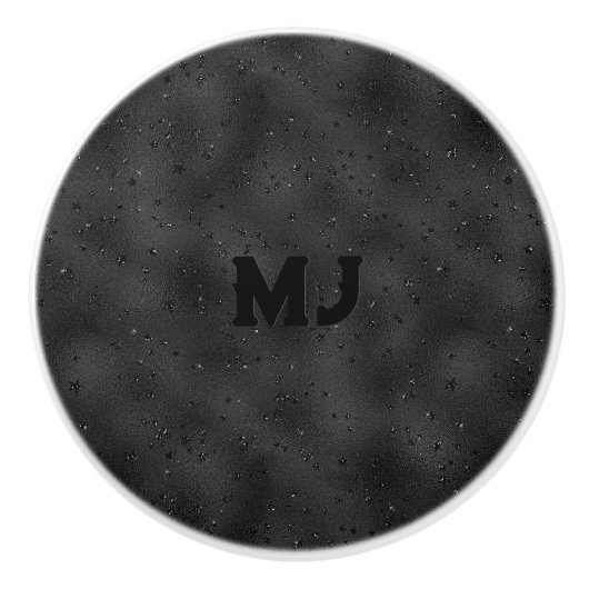 Schwarzer luxuriöser glänzender Hintergrund Keramikknauf (Vorderseite)