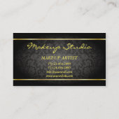 Schwarzer Luxus Golden Colorful Livemusik Visitenkarte (Rückseite)